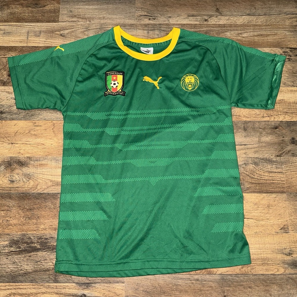 Puma Cameroun Africa Green Home Soccer Jersey Shirt Team Y XXL